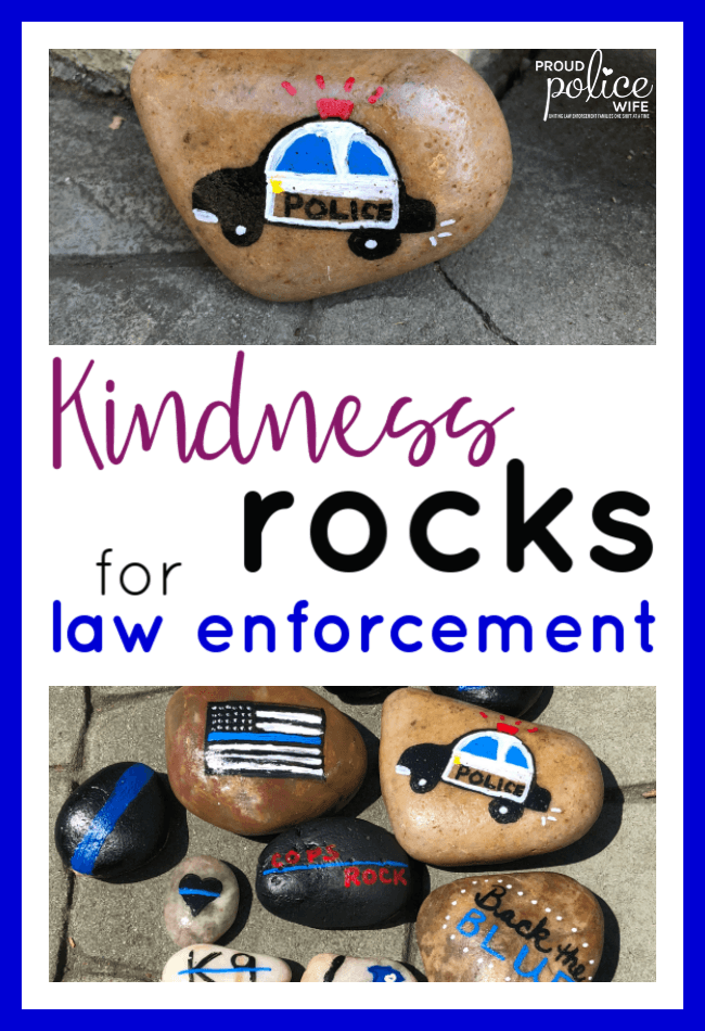 Kindness rocks for law enforcement |#thinbluelinerocks |#paintedrocks