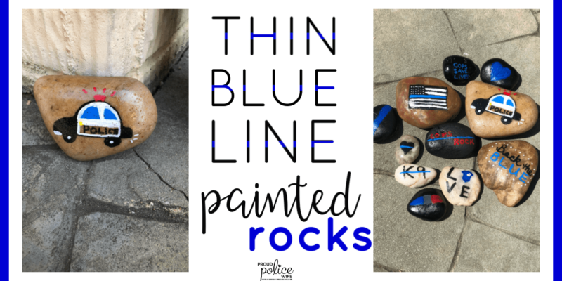 Thin Blue Line Painted Rocks |#thinbluelinerocks |#policerock