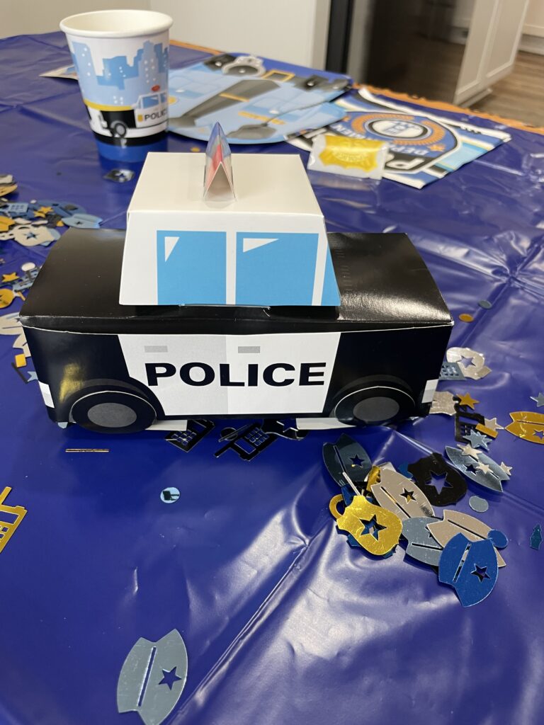 police car treat boxes
