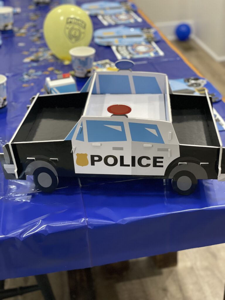 police cupcake stand